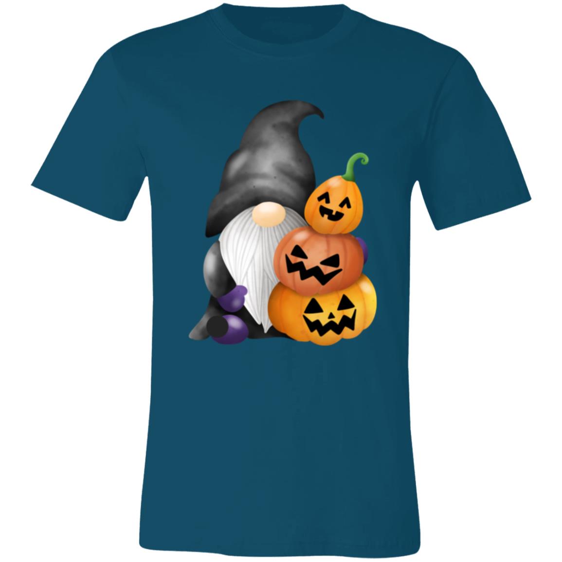 Gnome wJack o' Lanterns 3001C Unisex Jersey Short-Sleeve T-Shirt