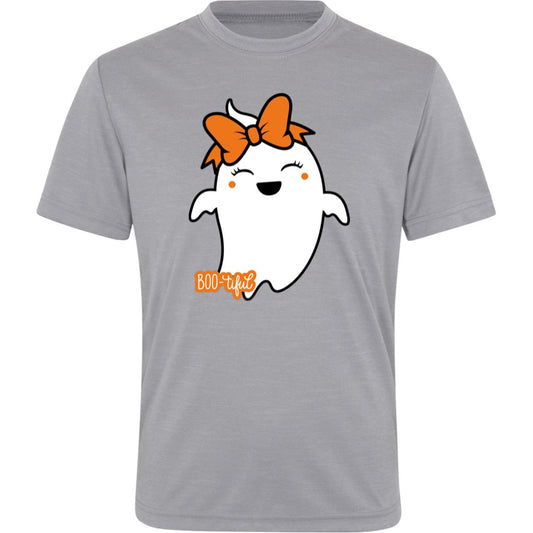 Boo-tiful Ghost with Bow -- Team 365 Kids Sonic Heather Tee