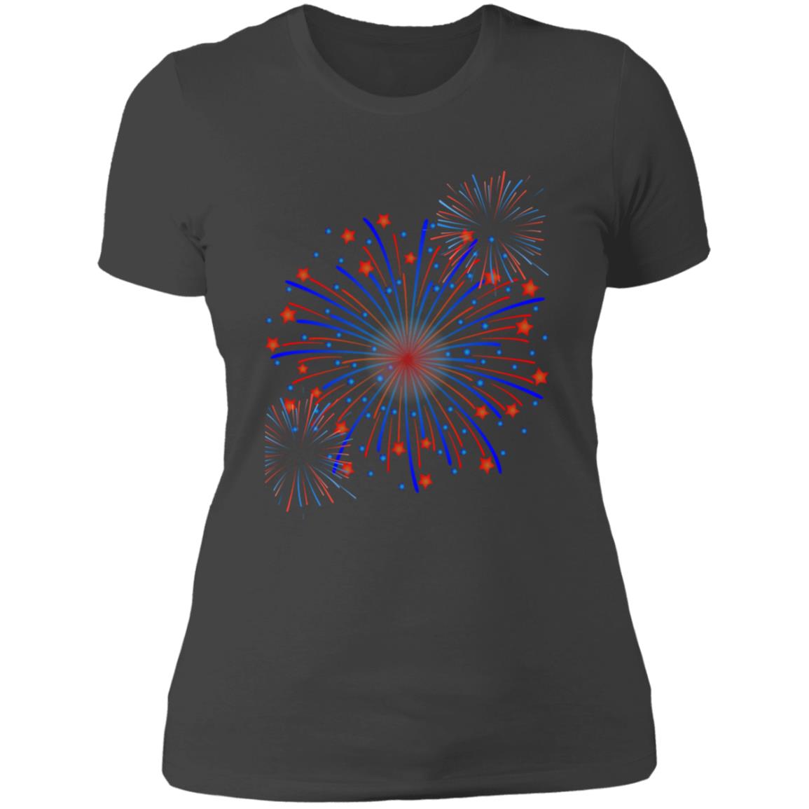 4th of July Fireworks -- Ladies' Boyfriend T-Shirt