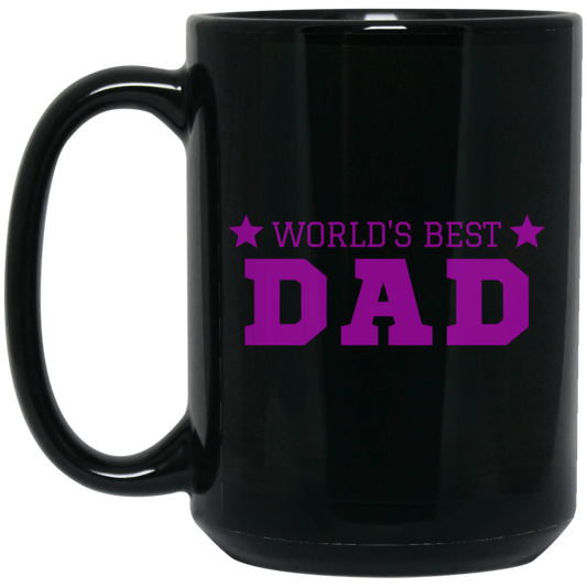 World's Best Dad -- Black Mug