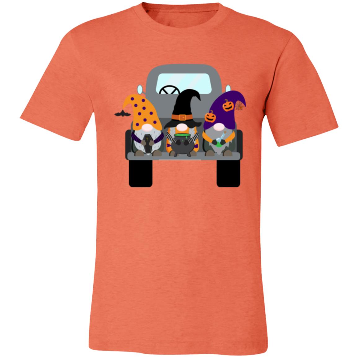 Halloween Gnomes in a Truck 3001C Unisex Jersey Short-Sleeve T-Shirt