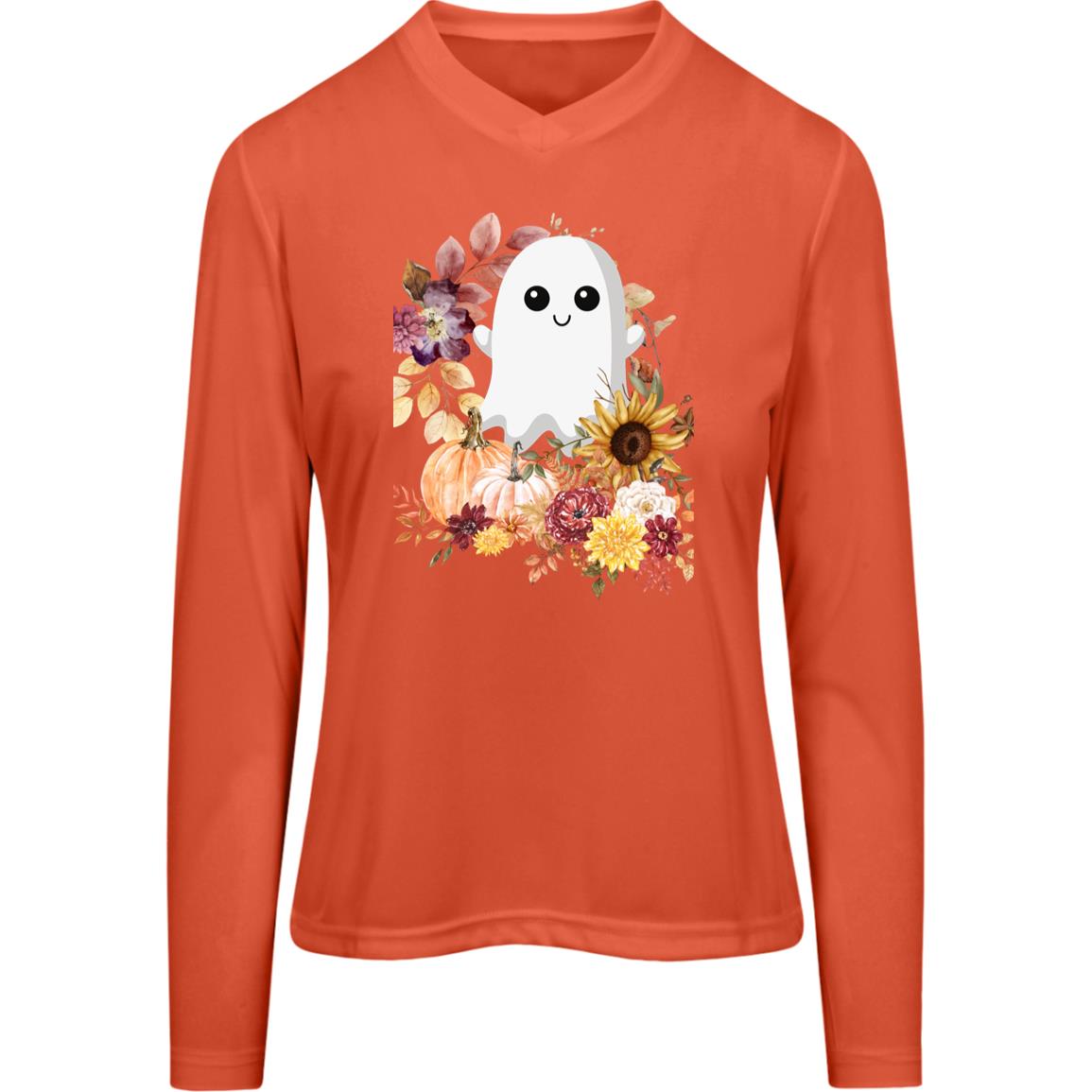 Fall Ghost -- Team 365 Women's Zone Long Sleeve Tee