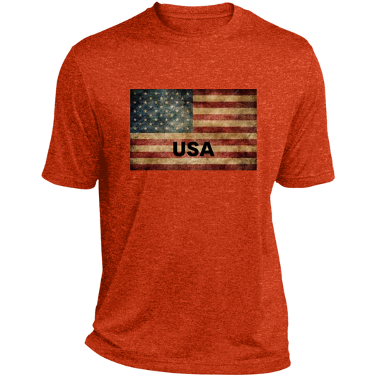 American Flag -- Heather Performance Tee