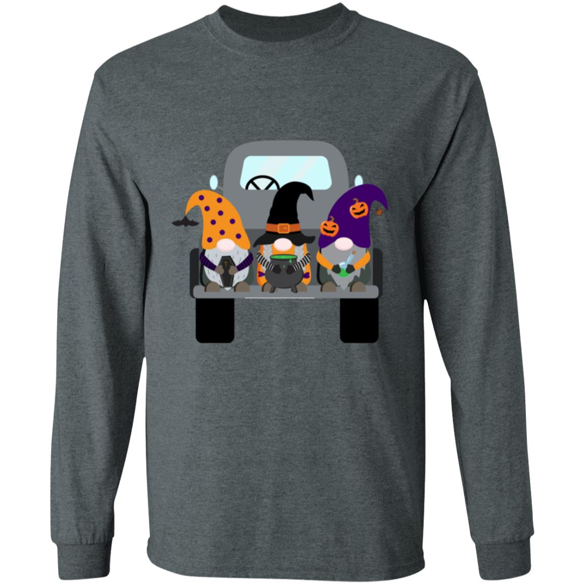 Halloween Gnomes in a Truck G540 LS T-Shirt 5.3 oz.