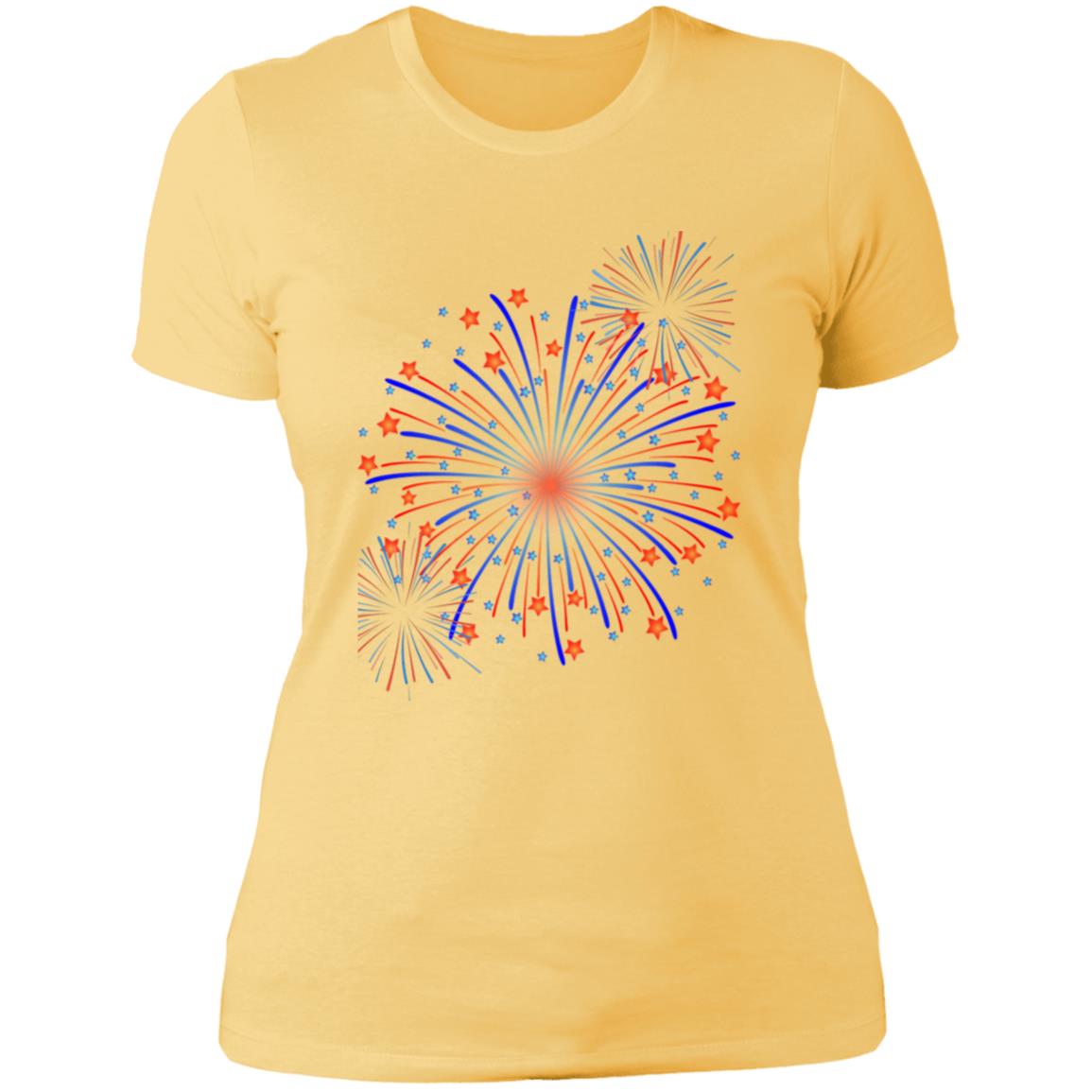 4th of July Fireworks -- Ladies' Boyfriend T-Shirt