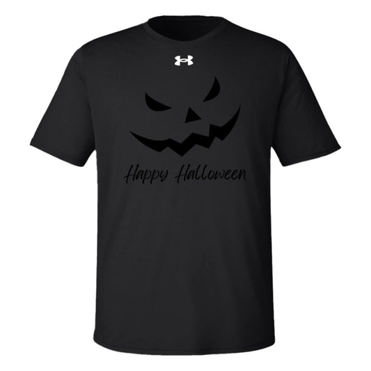 Scary Jack O Lantern Face -- Under Armour Team Tech Tee