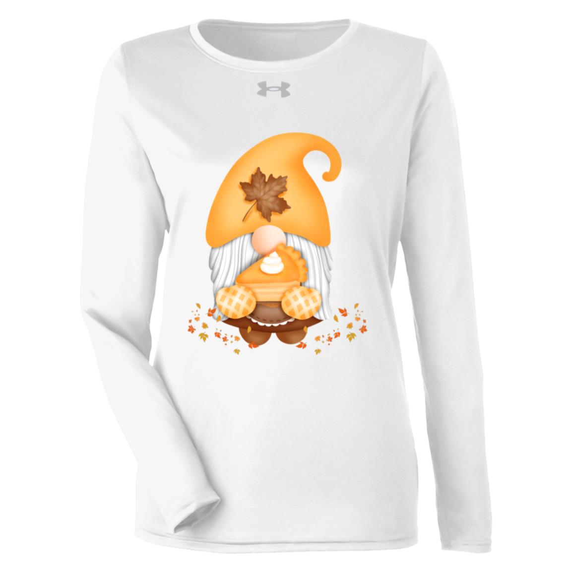 Gnome Pumpkin Pie 1376852 Under Armour Womens Team Tech Long Sleeve Tee