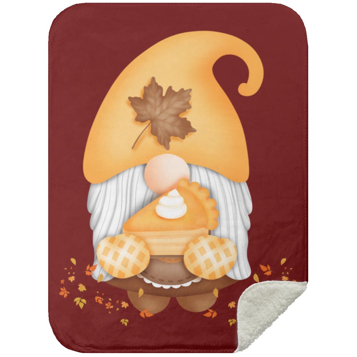 Gnome Pumpkin Pie MSHS Premium Sherpa Blanket 30x40