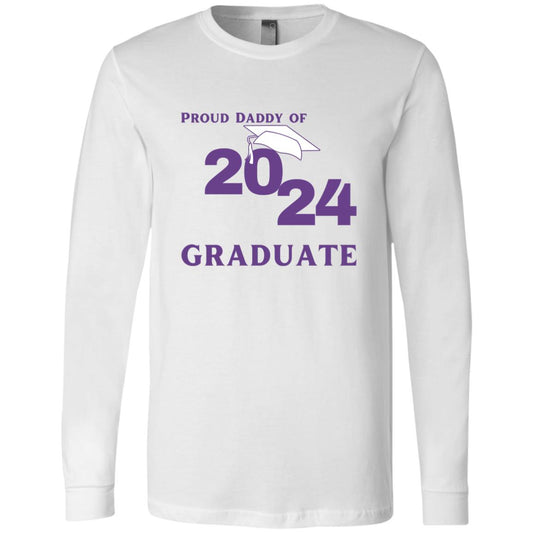 Proud Daddy -- 2024 Graduate -- Men's Jersey LS T-Shirt