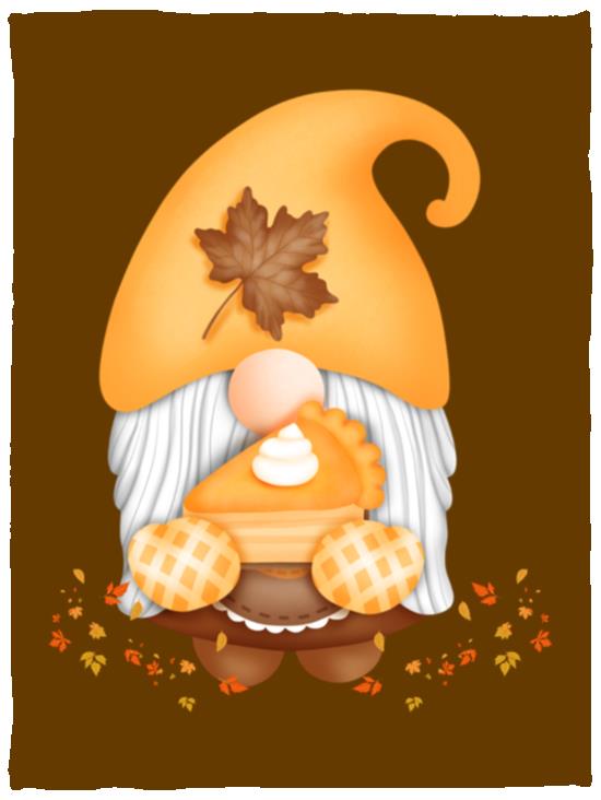 Gnome Pumpkin Pie VPS Cozy Plush Fleece Blanket - 30x40