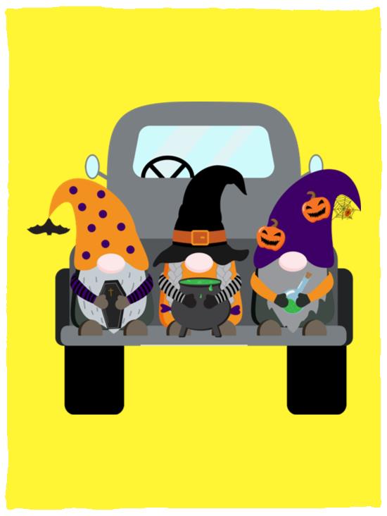 Halloween Gnomes in a Truck VPS Cozy Plush Fleece Blanket - 30x40