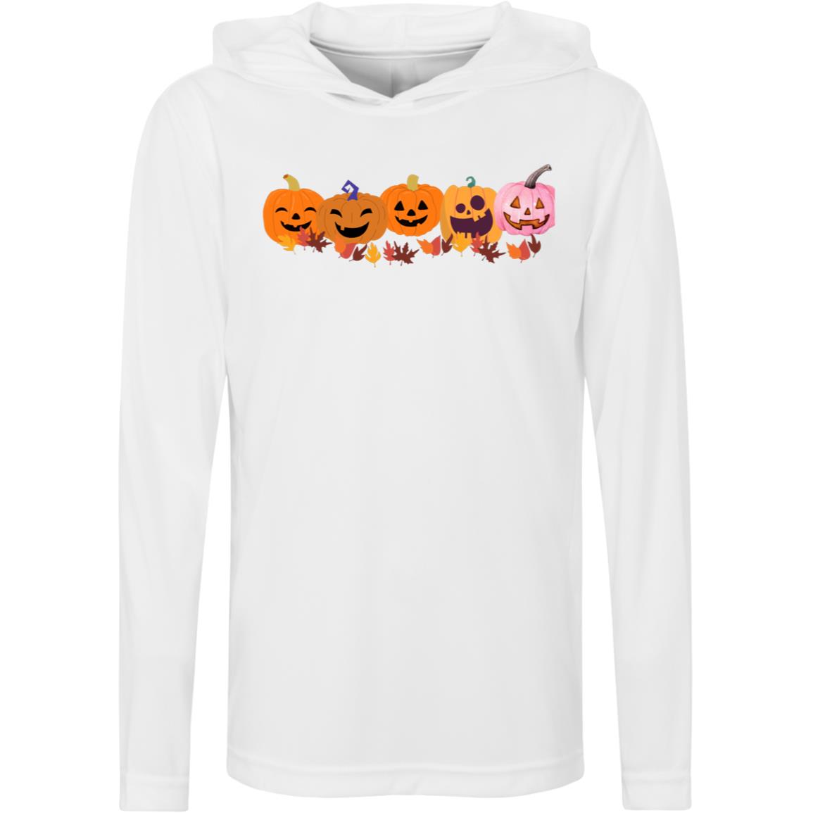 Jack 0 Lanterns in a Row -- Kids Zone Hooded Tee