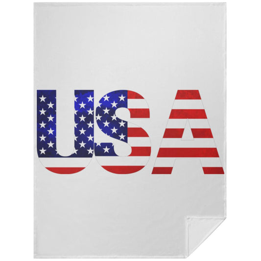 USA American Flag T-shirt TVL Twin Velvet Blanket 60x80