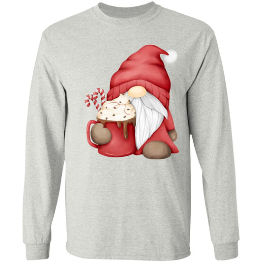 Hot Chocolate Gnome -- Long Sleeve T-Shirt 5.3 oz.