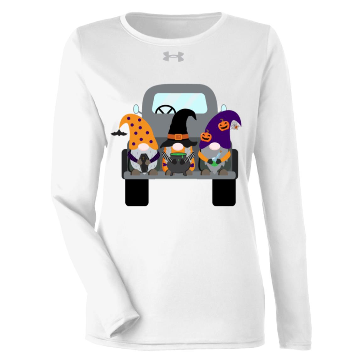 Halloween Gnomes in a Truck 1376852 Under Armour Womens Team Tech Long Sleeve Tee