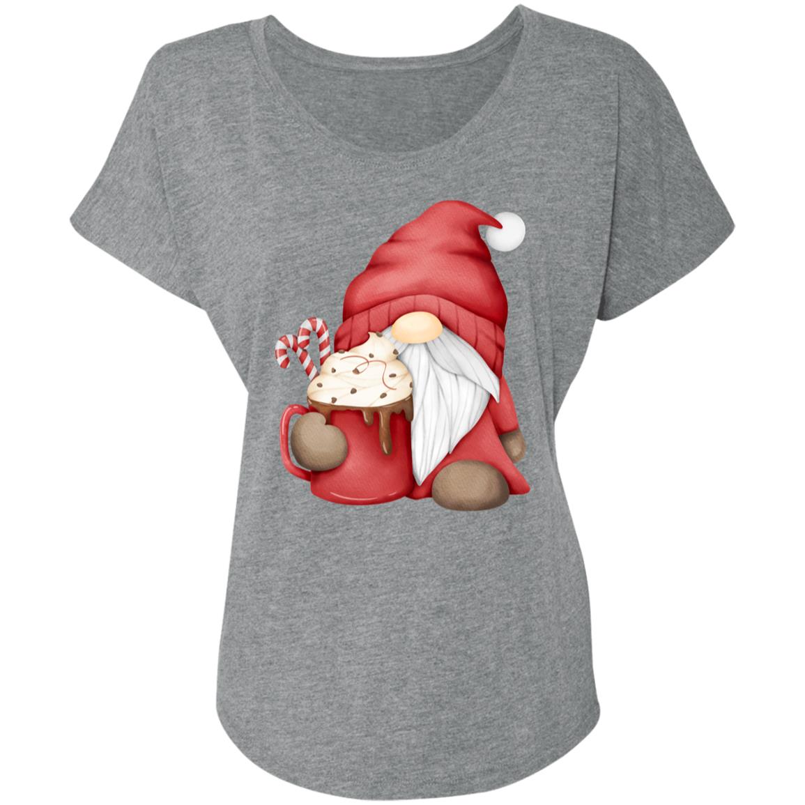 Hot Chocolate Gnome -- Ladies' Triblend Dolman Sleeve