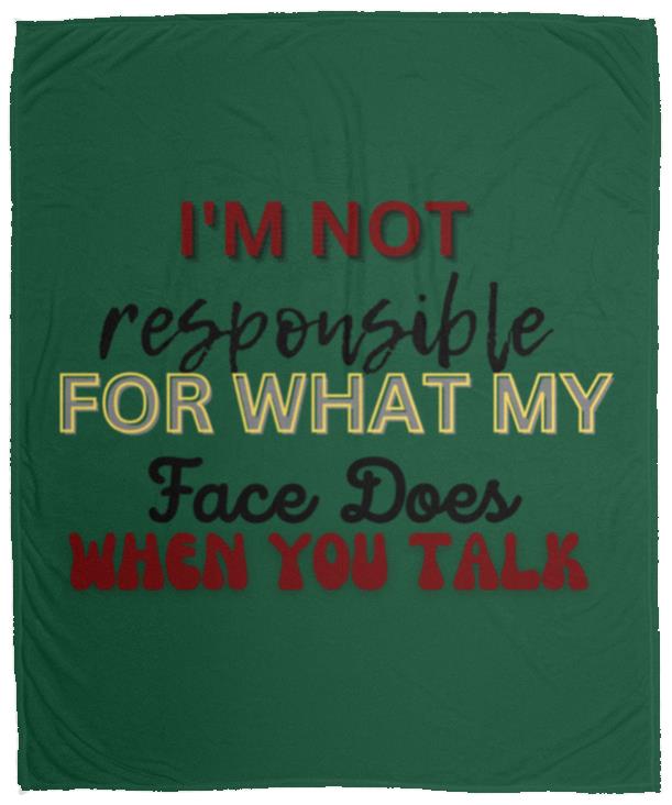 I'M NOT t-shirt VPM Cozy Plush Fleece Blanket - 50x60