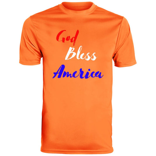 God bless America red white blue CLOSEOUT - 790 Men's Moisture-Wicking Tee