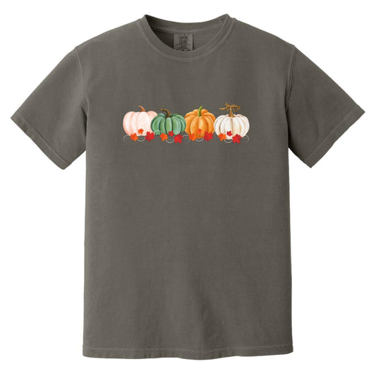 Pumpkins in a Row CC1717 Heavyweight Garment-Dyed T-Shirt