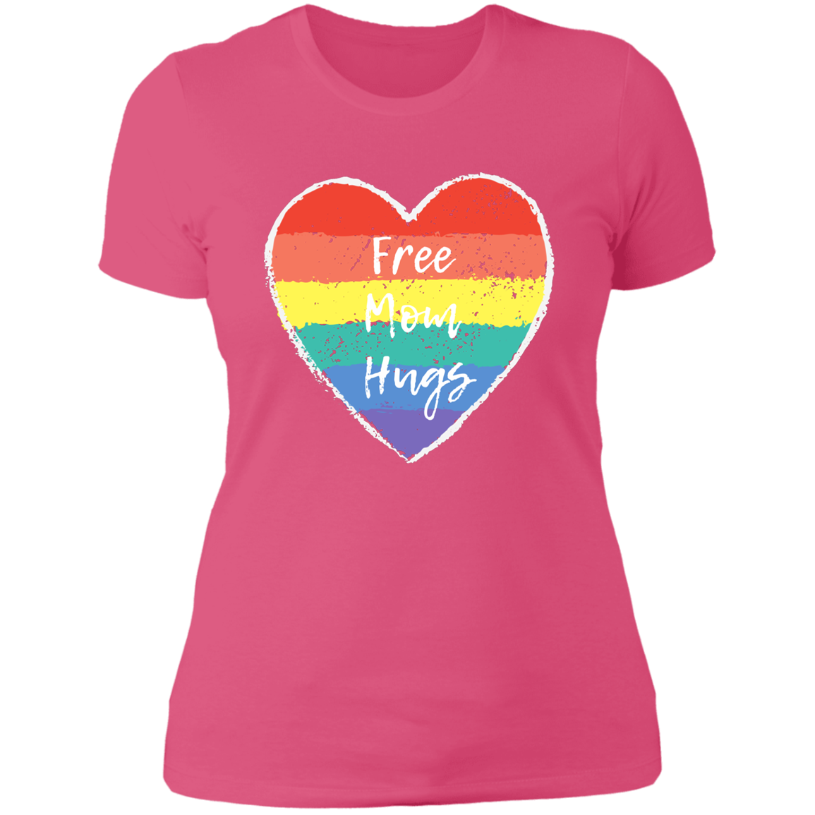 Free Mom Hugs -- Ladies' Boyfriend T-Shirt