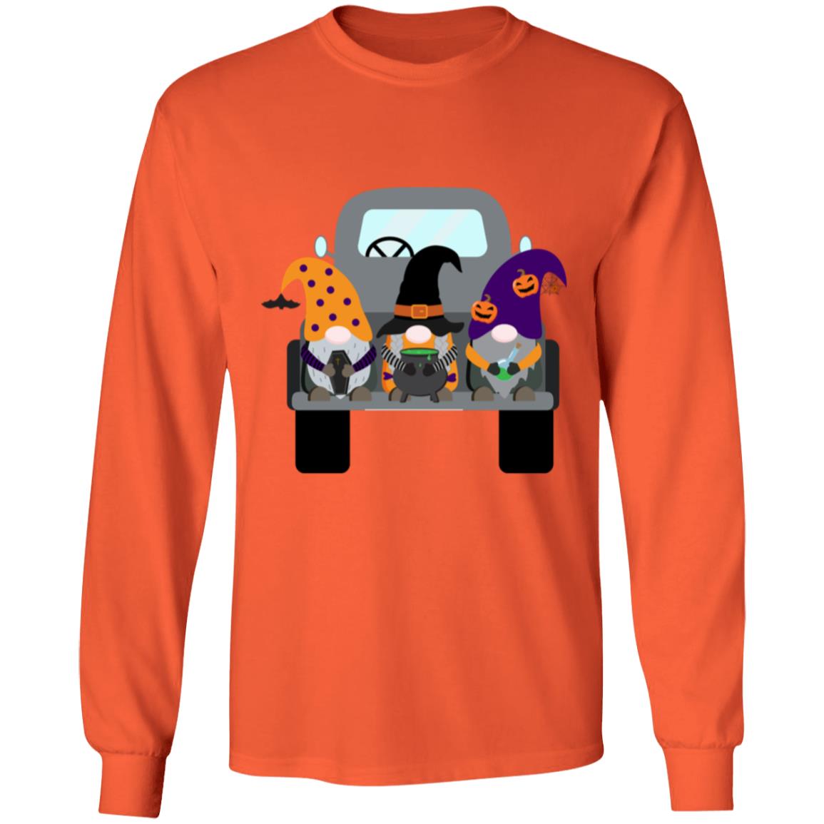 Halloween Gnomes in a Truck G540 LS T-Shirt 5.3 oz.