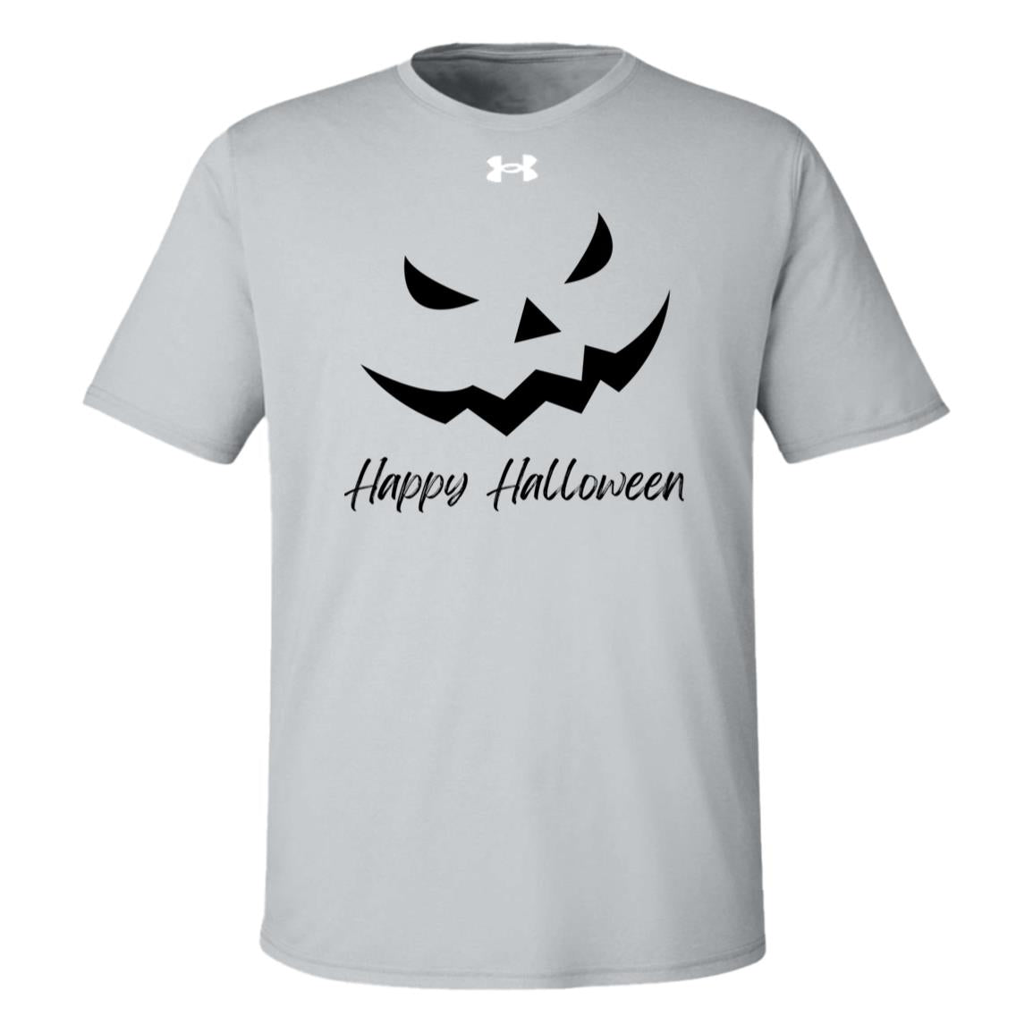 Scary Jack O Lantern Face -- Under Armour Team Tech Tee