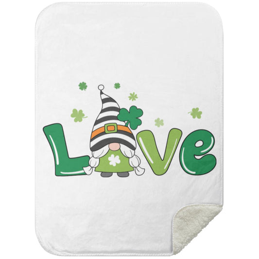 clover love gnome MSHS Premium Sherpa Blanket 30x40