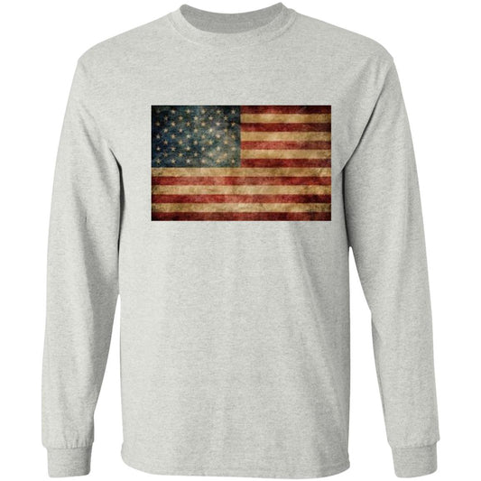 American Flag -- LS T-Shirt 5.3 oz.