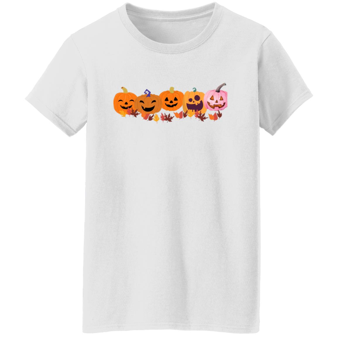 Jack 0 Lanterns in a Row G500L Ladies' 5.3 oz. T-Shirt