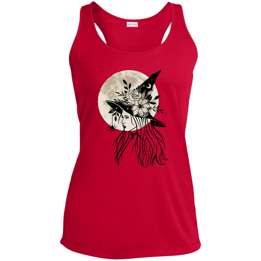 Witchy Moon CLOSEOUT -- Ladies' Performance Racerback Tank