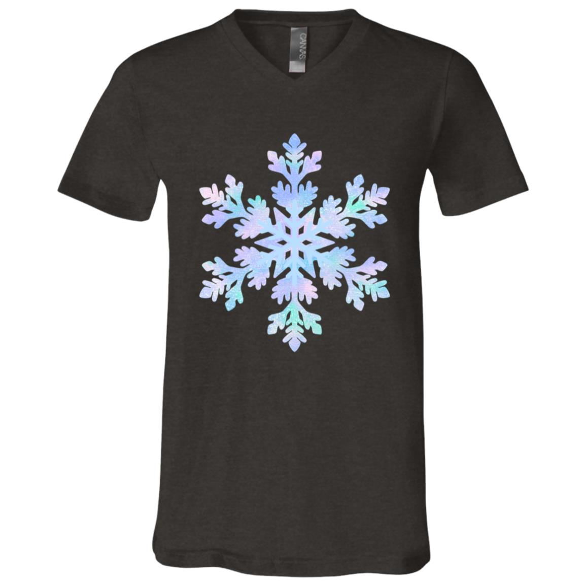 Snowflake -- Unisex Jersey SS V-Neck T-Shirt