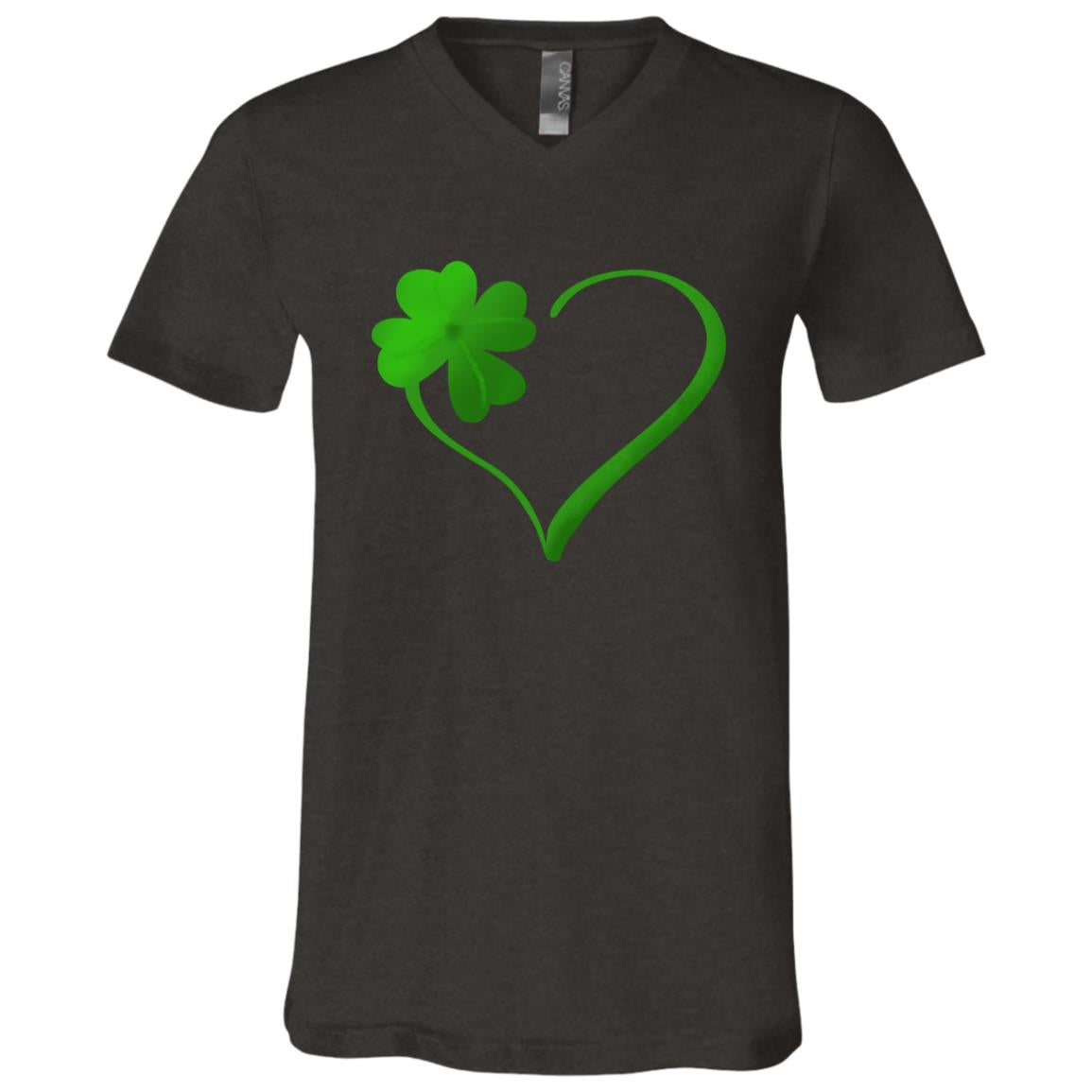 Clover Heart -- Unisex Jersey SS V-Neck T-Shirt