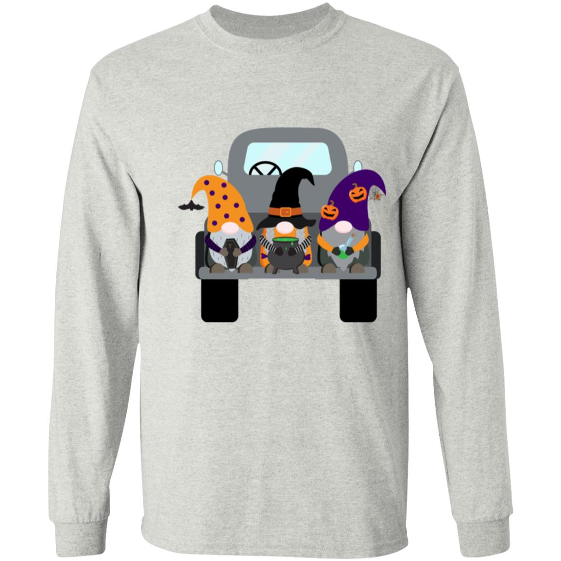 Halloween Gnomes in a Truck G540 LS T-Shirt 5.3 oz.