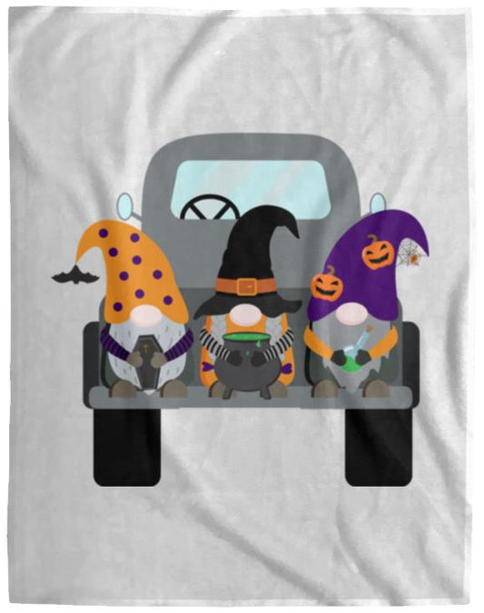 Halloween Gnomes in a Truck VPL Cozy Plush Fleece Blanket - 60x80