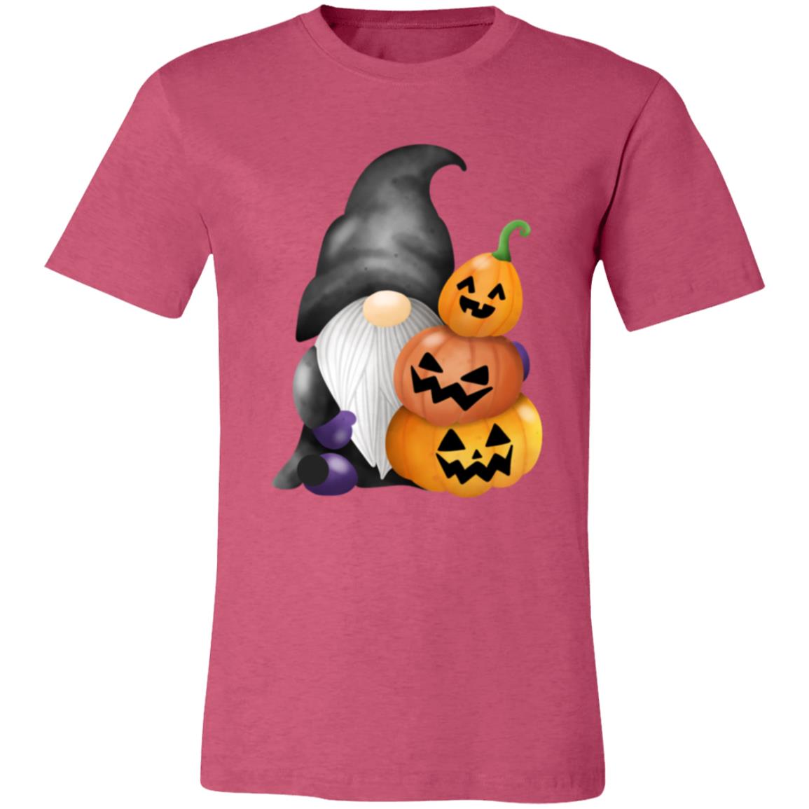 Gnome wJack o' Lanterns 3001C Unisex Jersey Short-Sleeve T-Shirt