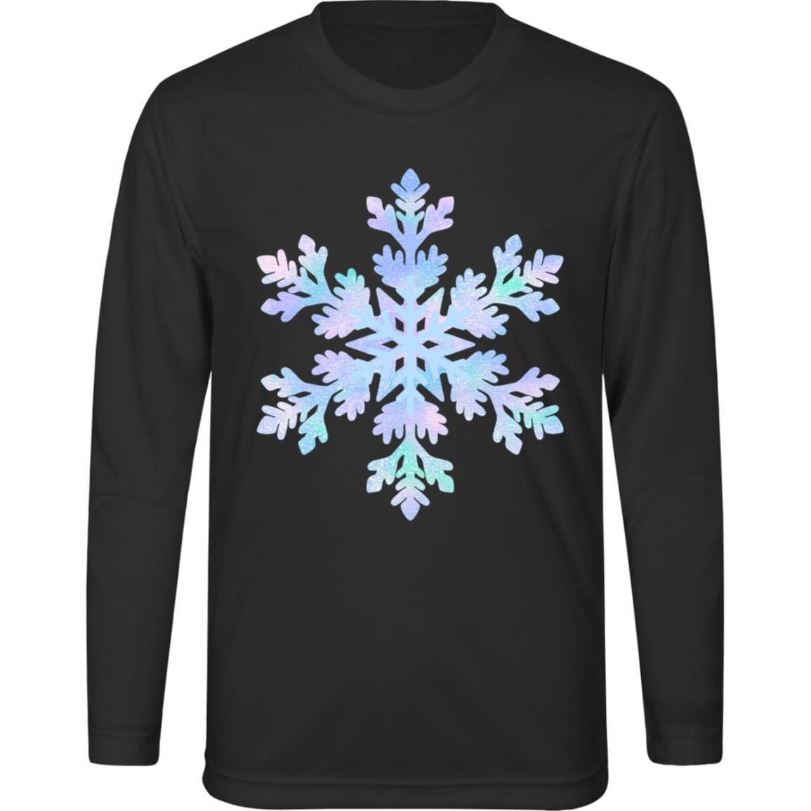 Snowflake blue and purple -- Kids Zone Long Sleeve Tee