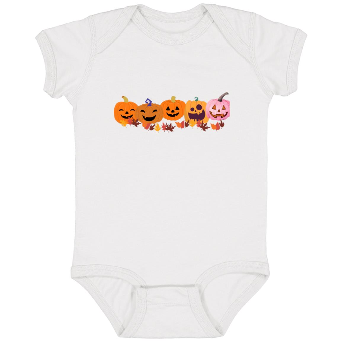 Jack 0 Lanterns in a Row -- Infant Fine Jersey Bodysuit