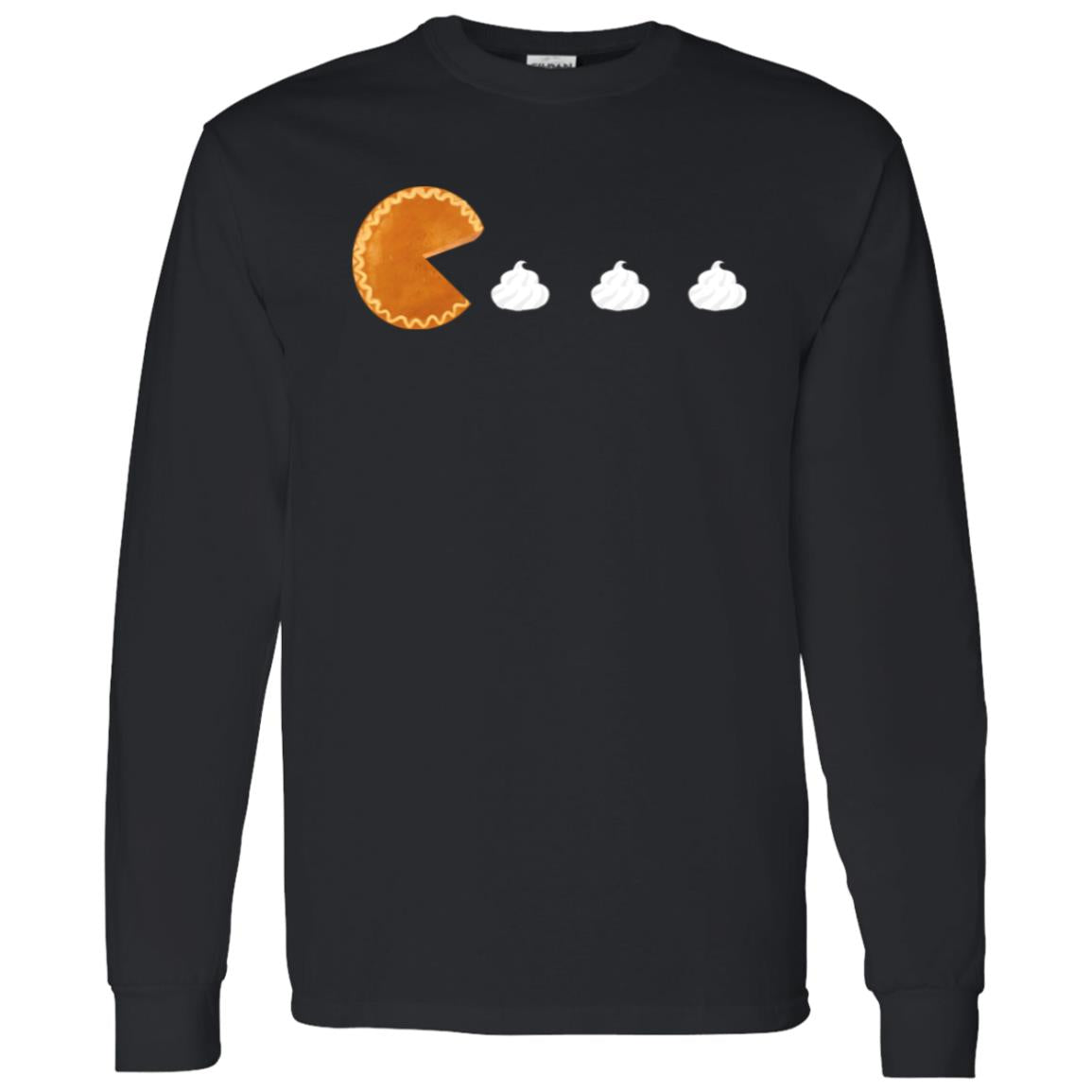 Pumpkin Pac Man -- LS T-Shirt 5.3 oz.