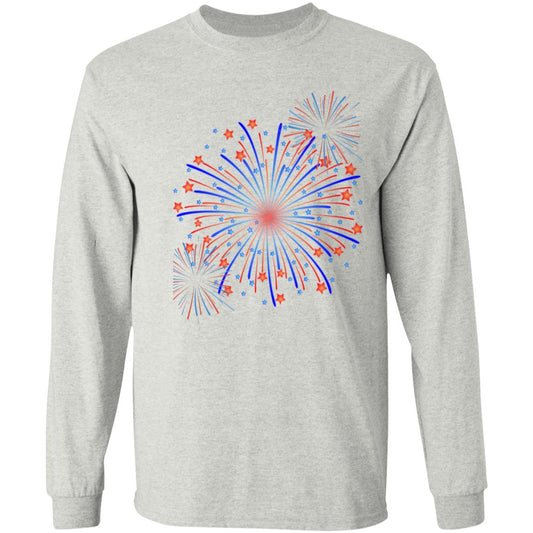 4th of July Fireworks -- LS T-Shirt 5.3 oz.