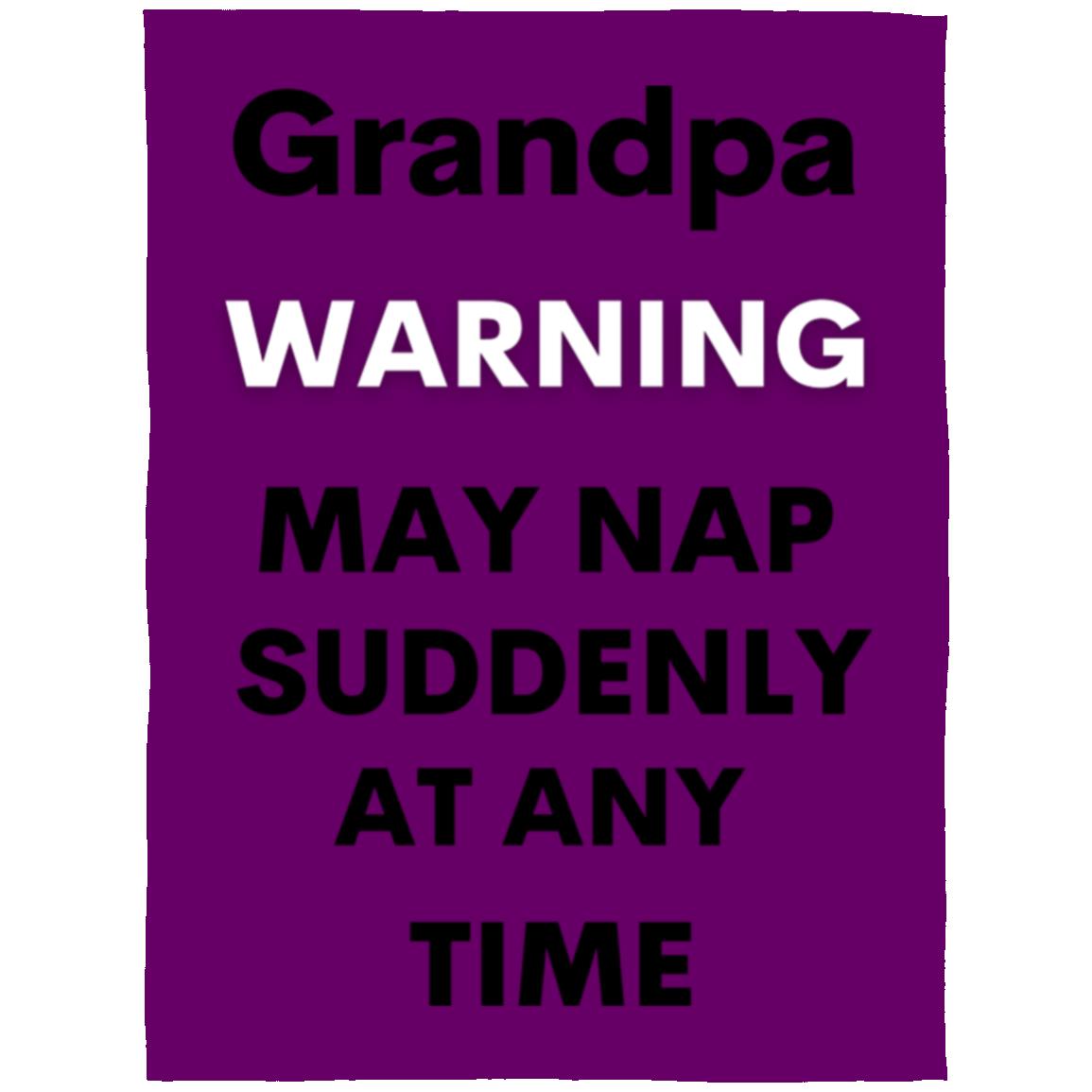 Grandpa naps black FLL Arctic Fleece Blanket 60x80