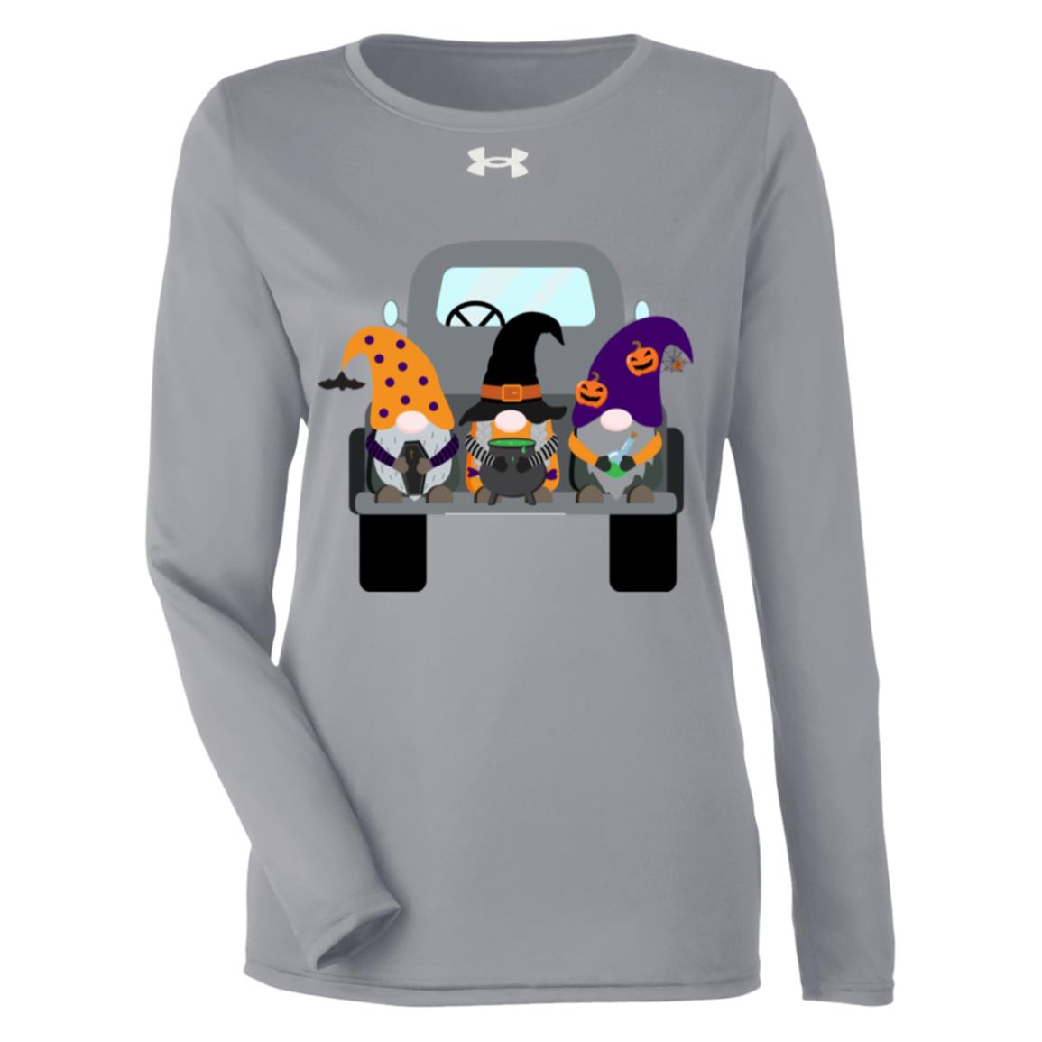 Halloween Gnomes in a Truck 1376852 Under Armour Womens Team Tech Long Sleeve Tee