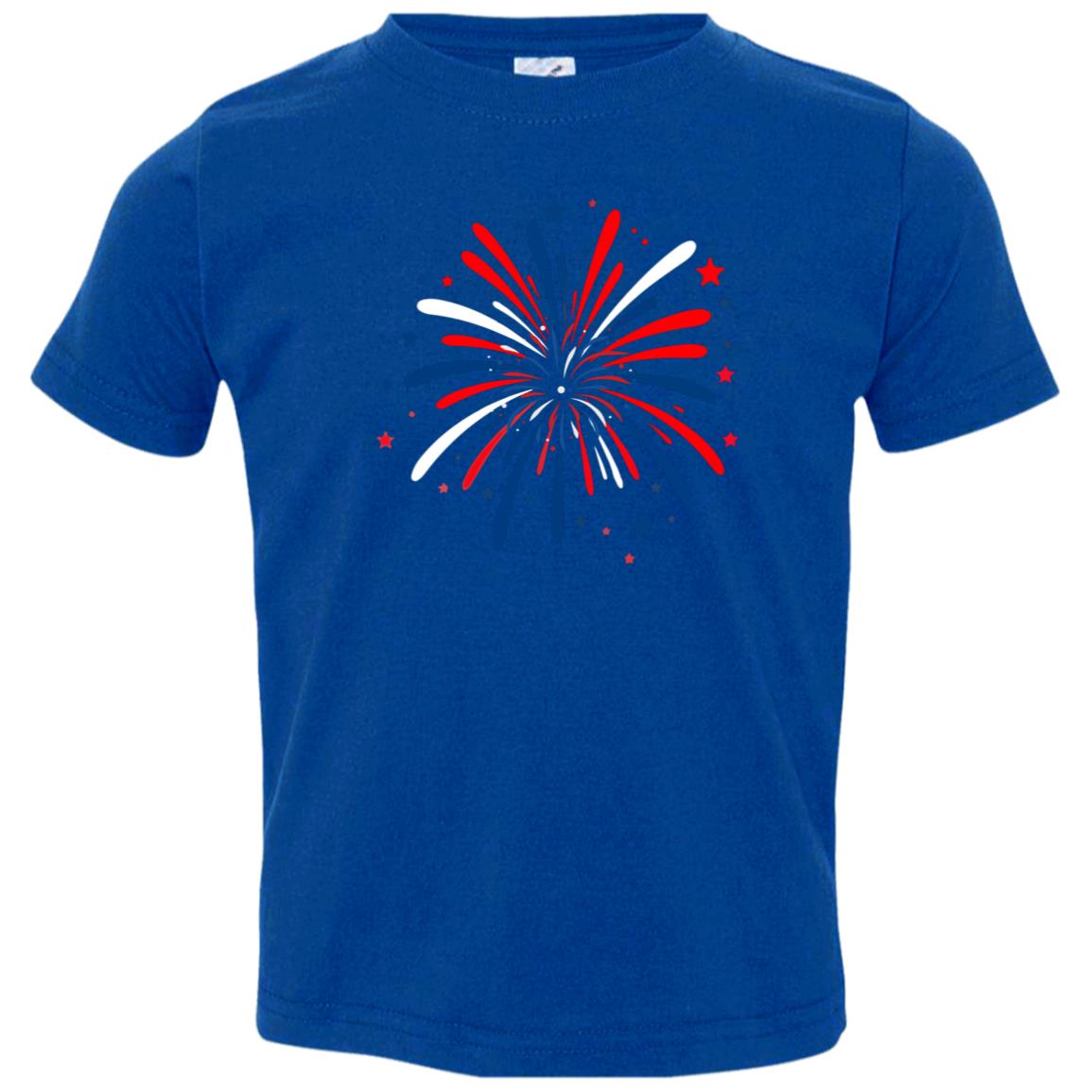 4th of July Fireworks -- Toddler Jersey T-Shirt