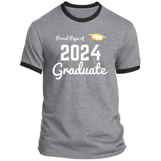 Proud Papa 2024 Graduate -- Ringer Tee