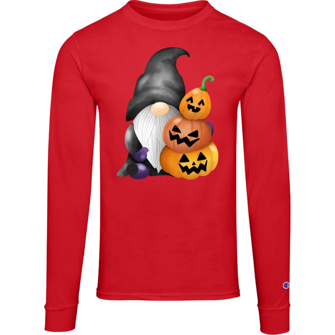 Gnome wJack o' Lanterns CC8C Champion Mens Long Sleeve Tee