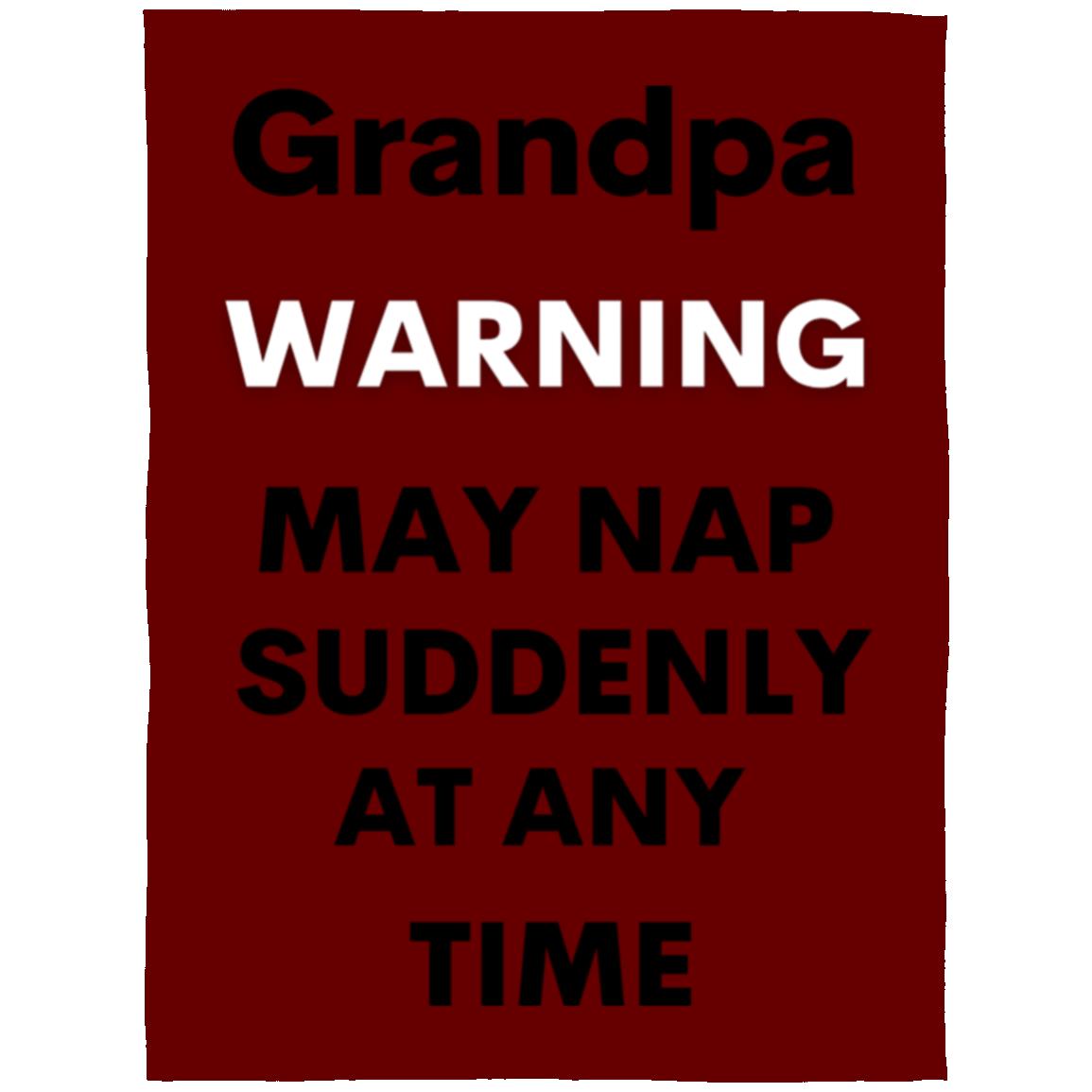 Grandpa naps black FLL Arctic Fleece Blanket 60x80