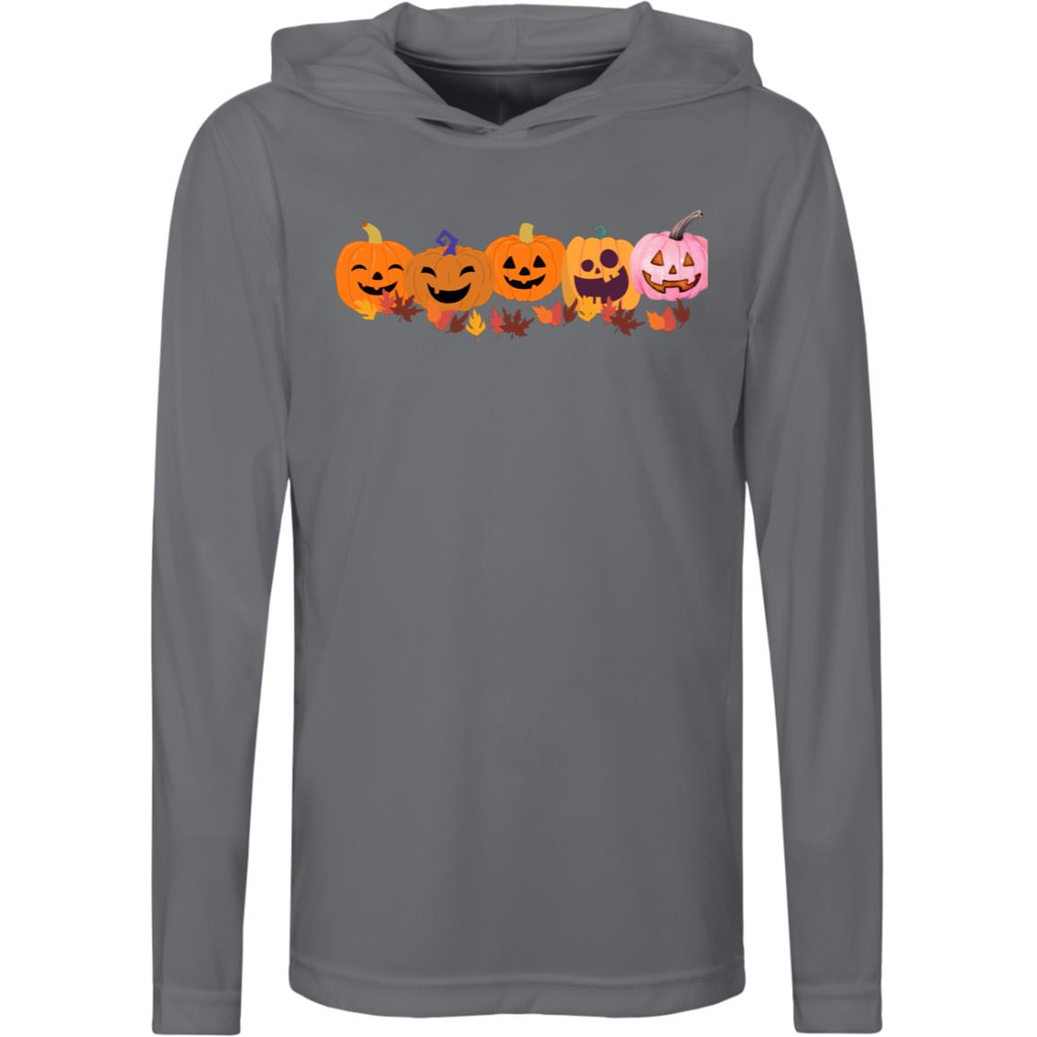 Jack 0 Lanterns in a Row -- Kids Zone Hooded Tee