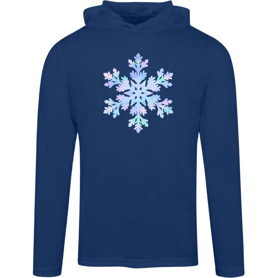 Snowflake blue and purple -- Mens Zone Hooded Tee