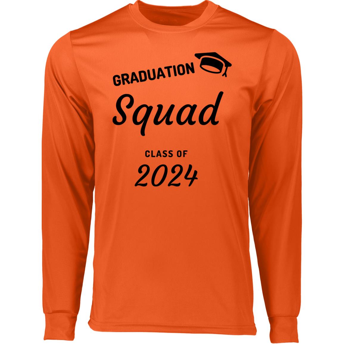 Grad Squad 2024 Black CLOSEOUT - 788 Long Sleeve Moisture-Wicking Tee