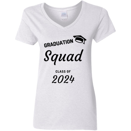 Grad Squad 2024 Black G500VL Ladies' 5.3 oz. V-Neck T-Shirt