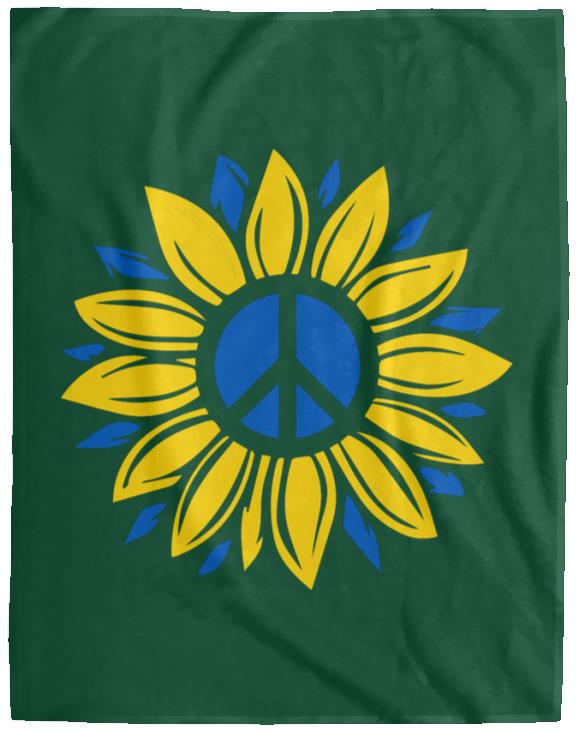 Peace flower t-shirt VPL Cozy Plush Fleece Blanket - 60x80